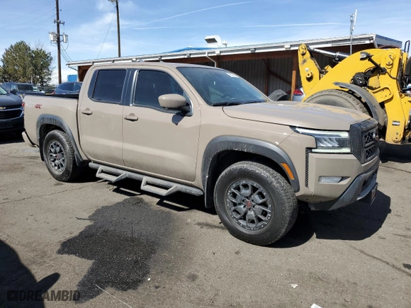 2023 Nissan Frontier PRO-4X with VIN 1N6ED1EK2PN634253, listed as a Copart auction lot 48523695 with 28,138 mi miles and Salvage Title. Bid and sale history available at carsss.com. Image 4.