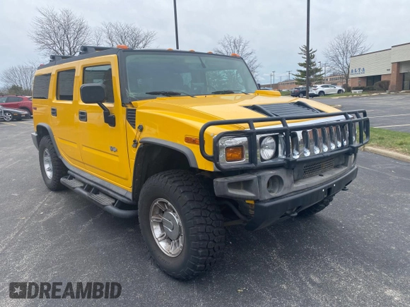 2003 Hummer H2 with VIN 5GRGN23UX3H112710, listed as a Copart auction lot 53854185 with 64,686 mi miles and Salvage Title. Bid and sale history available at carsss.com. Image 1.