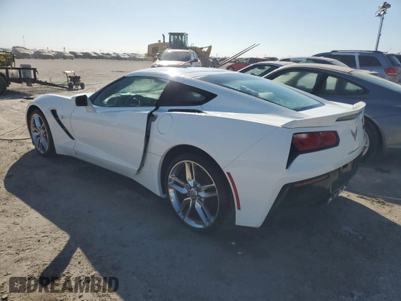 2017 Chevrolet Corvette Z51 1LT with VIN 1G1YH2D78H5101390, listed as a Copart auction lot 74181514 with 0 mi miles and Salvage Title. Bid and sale history available at carsss.com. Image 2.