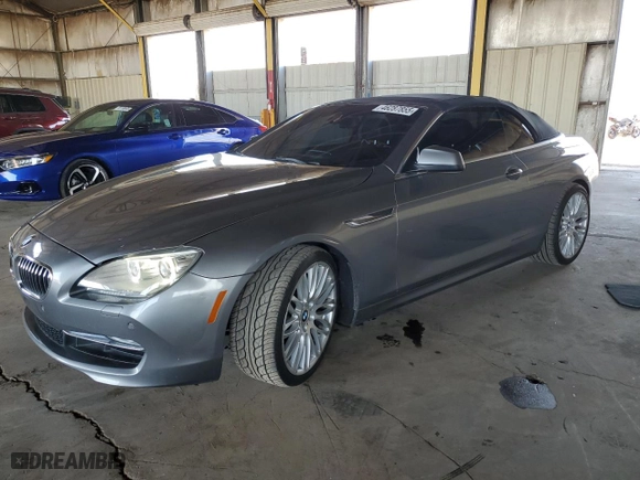 2012 BMW 6 Series 640i with VIN WBALW7C5XCDX58126, listed as a Copart auction lot 46287855 with 154,413 mi miles and Clean Title. Bid and sale history available at carsss.com. Image 1.