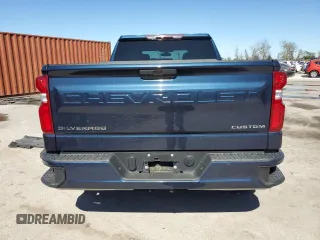 2020 Chevrolet Silverado 1500 Custom with VIN 3GCPWBEK2LG451904, listed as a Copart auction lot 45130395 with 95,767 mi miles and Salvage Title. Bid and sale history available at carsss.com. Image 6.