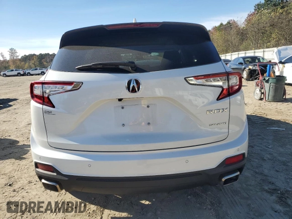 2023 Acura RDX w/Advance Package with VIN 5J8TC2H74PL018593, listed as a Copart auction lot 82117684 with 15,358 mi miles and Salvage Title. Bid and sale history available at carsss.com. Image 6.