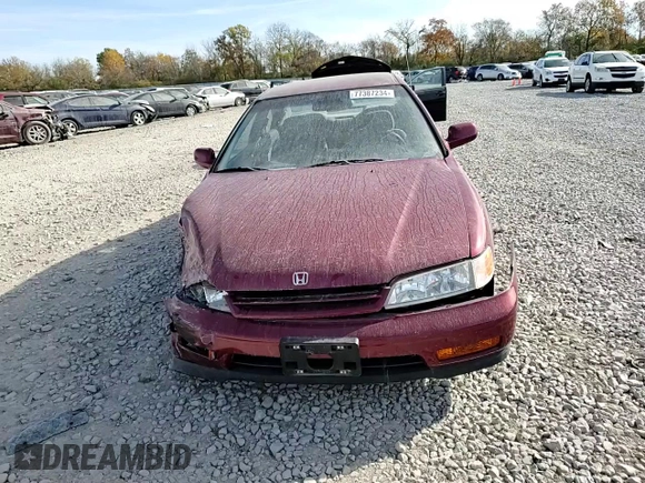 1995 Honda Accord LX with VIN JHMCD5638SC065579, listed as a Copart auction lot 77387234 with 166,575 mi miles and Salvage Title. Bid and sale history available at carsss.com. Image 10.