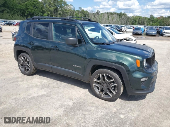 2021 Jeep Renegade Jeepster with VIN ZACNJCAB5MPM41821, listed as a Copart auction lot 55664685 with 34,194 mi miles and Salvage title. Bid and sale history available at DreamBid. Image 4.