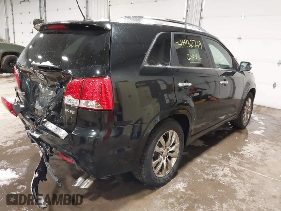 2011 Kia Sorento SX with VIN 5XYKW4A27BG110233, listed as a IAAI auction lot 41932749 with 109,029 mi miles. Bid and sale history available at carsss.com. Image 4.
