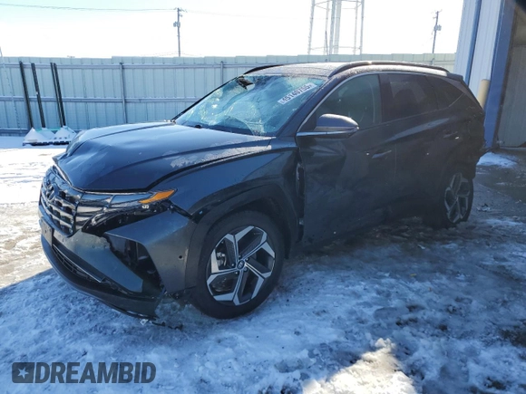 2024 Hyundai Tucson Limited with VIN 5NMJECDE1RH365037, listed as a Copart auction lot 45140755 with 14,393 mi miles and Salvage Title. Bid and sale history available at carsss.com. Image 1.