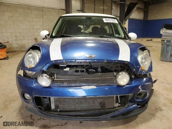 2012 MINI Cooper Hardtop with VIN WMWSU3C52CT369853, listed as a Copart auction lot 46457225 with 0 mi miles and Salvage Title. Bid and sale history available at carsss.com. Image 5.