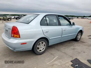 2003 Hyundai Accent GL z VIN KMHCG45C73U481294, wystawiony jako Copart lot #55958005 z przebiegiem 136 964 mil mil oraz Czysty tytuł • Clean title. Historia ofert i sprzedaży dostępna na DreamBid. Obrazek 3.