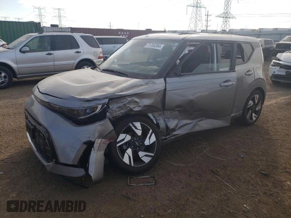 2024 Kia Soul GT-Line with VIN KNDJ53AUXR7901874, listed as a Copart auction lot 71756384 with 7,266 mi miles and Salvage Title. Bid and sale history available at carsss.com. Image 1.