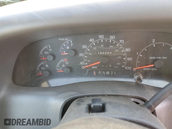 2001 Ford Super Duty F-250 XL with VIN 3FTNX21F11MA23253, listed as a Copart auction lot 79807344 with 194,284 mi miles and Salvage Title. Bid and sale history available at carsss.com. Image 9.