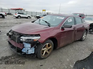 2016 Chevrolet Malibu LS z VIN 1G1ZB5STXGF198575, wystawiony jako Copart lot #43965175 z przebiegiem 75 411 mil mil oraz Szkoda całkowita • Salvage title. Historia ofert i sprzedaży dostępna na DreamBid. Obrazek 1.