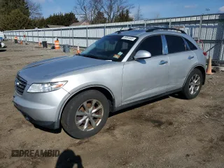 2007 Infiniti FX35 with VIN JNRAS08W87X207356, listed as a Copart auction lot 46984955 with 144,458 mi miles and Clean Title. Bid and sale history available at carsss.com. Image 1.