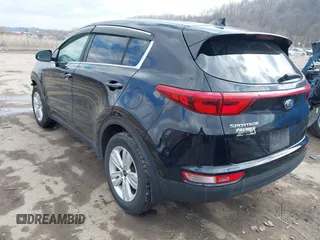 2018 Kia Sportage LX with VIN KNDPMCAC3J7380179, listed as a IAAI auction lot 41672067 with 134,390 mi miles. Bid and sale history available at carsss.com. Image 3.
