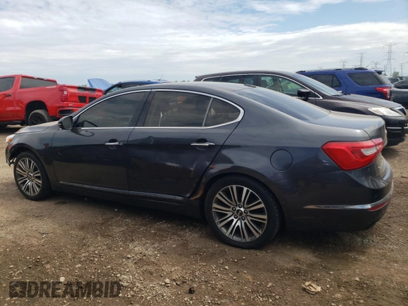 2015 Kia Cadenza Premium z VIN KNALN4D78F5193634, wystawiony jako Copart lot #58529615 z przebiegiem 104 657 mil mil oraz Czysty tytuł • Clean title. Historia ofert i sprzedaży dostępna na DreamBid. Obrazek 2.