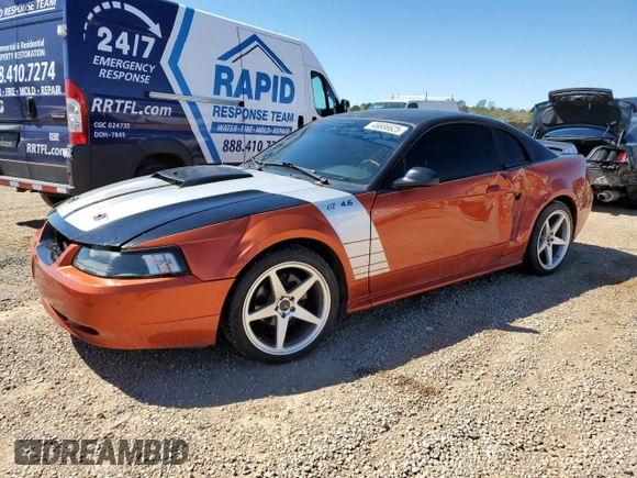 1999 Ford Mustang GT with VIN 1FAFP42X2XF143598, listed as a Copart auction lot 46686625 with Not provided miles and Salvage title. Bid and sale history available at DreamBid. Image 1.