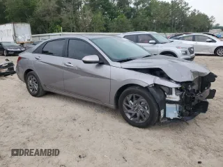2024 Hyundai Elantra SEL with VIN KMHLM4DG4RU733377, listed as a Copart auction lot 56127855 with 45,608 mi miles and Salvage title. Bid and sale history available at DreamBid. Image 4.