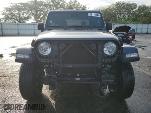 2021 Jeep Gladiator Willys с VIN 1C6HJTAGXML527617, выставлен на аукционе Copart как лот 59110005 с пробегом 39 279 миль миль и Списание • Salvage title. История ставок и продаж доступна на DreamBid. Изображение 5.