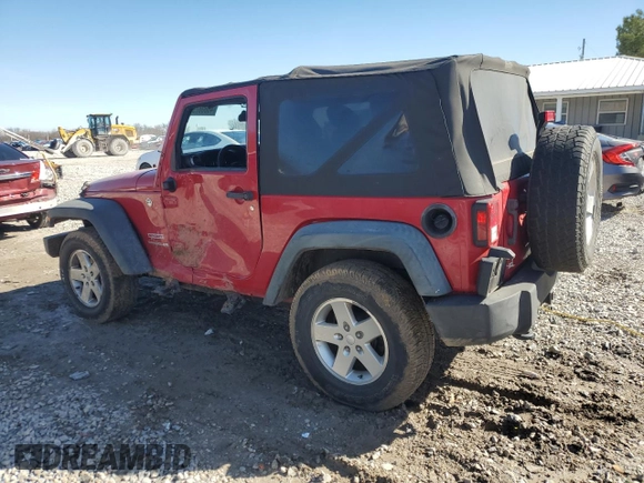 2012 Jeep Wrangler Sport with VIN 1C4AJWAGXCL194071, listed as a Copart auction lot 48008795 with 109,658 mi miles and Salvage title. Bid and sale history available at DreamBid. Image 2.