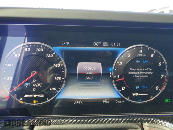 2022 Mercedes-Benz G 63 AMG z VIN W1NYC7HJ1NX439246, wystawiony jako Copart lot #88161225 z przebiegiem 7 607 mil mil oraz Szkoda całkowita • Salvage title. Historia ofert i sprzedaży dostępna na DreamBid. Obrazek 9.