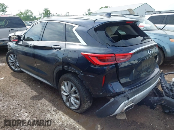 2020 Infiniti QX50 Luxe with VIN 3PCAJ5M34LF121980, listed as a IAAI auction lot 42274163 with 53,431 mi miles and . Bid and sale history available at DreamBid. Image 3.