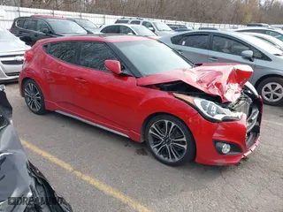 2016 Hyundai Veloster Turbo Rally Edition with VIN KMHTC6AE5GU267022, listed as a IAAI auction lot 40856656 with 150,895 mi miles. Bid and sale history available at carsss.com. Image 1.