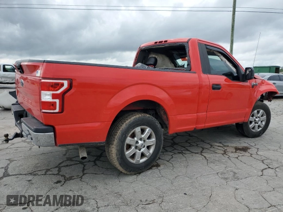 2018 Ford F-150 XL z VIN 1FTMF1CBXJKC16351, wystawiony jako Copart lot #54138485 z przebiegiem Nie podano mil oraz Szkoda całkowita • Salvage title. Historia ofert i sprzedaży dostępna na DreamBid. Obrazek 3.