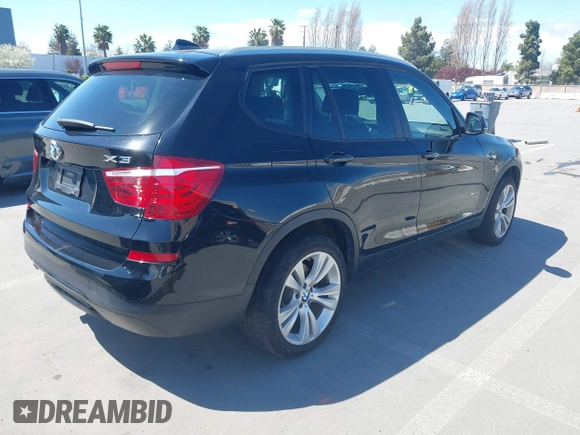 2015 BMW X3 xDrive28d with VIN 5UXWY3C52F0E96652, listed as a IAAI auction lot 41895140 with 57,131 mi miles. Bid and sale history available at carsss.com. Image 4.