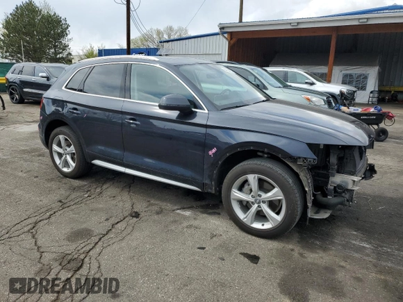 2020 Audi Q5 Premium Plus with VIN WA1BNAFY0L2044306, listed as a Copart auction lot 54604435 with 44,690 mi miles and Salvage Title. Bid and sale history available at carsss.com. Image 4.