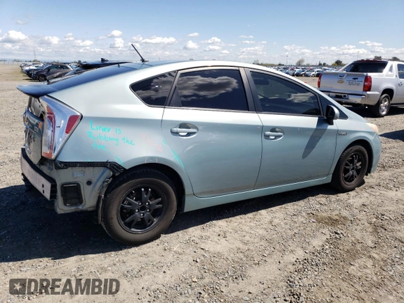 2013 Toyota Prius One with VIN JTDKN3DUXD1667277, listed as a Copart auction lot 51696965 with 169,981 mi miles and Salvage Title. Bid and sale history available at carsss.com. Image 3.