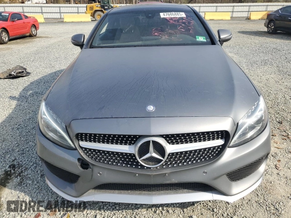 2017 Mercedes-Benz C 300 with VIN WDDWJ4JB2HF358181, listed as a Copart auction lot 47686885 with 96,762 mi miles and Salvage Title. Bid and sale history available at carsss.com. Image 5.