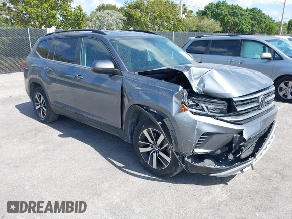 2022 Volkswagen Atlas SE with VIN 1V2DP2CA9NC542764, listed as a IAAI auction lot 42169444 with 33,506 mi miles and . Bid and sale history available at DreamBid. Image 1.