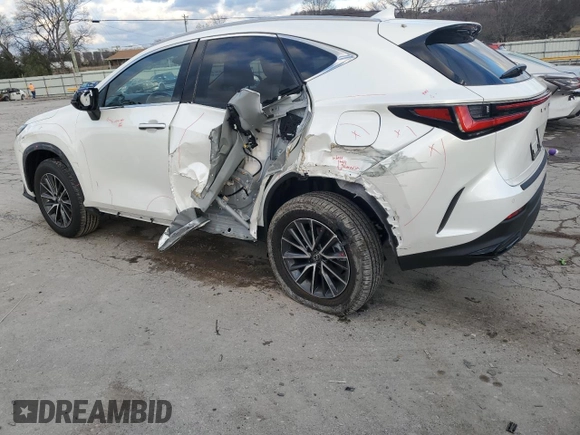 2025 Lexus NX with VIN JTJGGCEZ4S2019366, listed as a Copart auction lot 83571894 with 2,336 mi miles and Salvage Title. Bid and sale history available at carsss.com. Image 2.