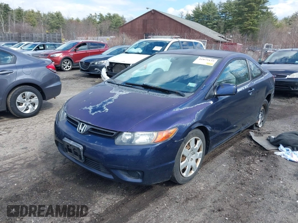 2007 Honda Civic Cpe LX with VIN 2HGFG12627H502786, listed as a IAAI auction lot 41875135 with 137,039 mi miles. Bid and sale history available at carsss.com. Image 2.