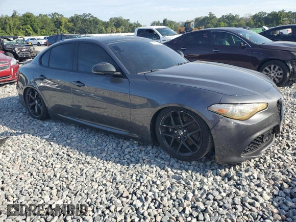 2018 Alfa Romeo Giulia Ti Sport with VIN ZARFAECN2J7597825, listed as a Copart auction lot 64125035 with 92,565 mi miles and Clean title. Bid and sale history available at DreamBid. Image 4.