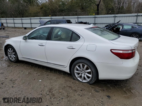 2009 Lexus LS 460 with VIN JTHCL46F395002766, listed as a Copart auction lot 48797575 with 120,725 mi miles and Salvage Title. Bid and sale history available at DreamBid. Image 2.