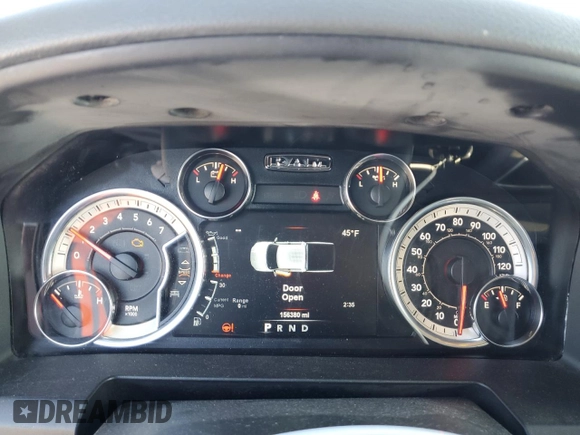 2018 Ram 1500 Big Horn with VIN 3C6RR6LT0JG145890, listed as a Copart auction lot 41678025 with 156,380 mi miles and Salvage title. Bid and sale history available at DreamBid. Image 9.
