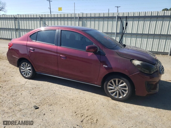2019 Mitsubishi Mirage G4 ES with VIN ML32F3FJ6KHF16706, listed as a Copart auction lot 46734645 with 0 mi miles and Salvage Title. Bid and sale history available at carsss.com. Image 4.