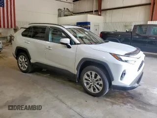 2025 Toyota RAV4 XLE Premium with VIN 2T3C1RFV9SW367432, listed as a Copart auction lot 59307585 with 7,570 mi miles and Salvage title. Bid and sale history available at DreamBid. Image 4.