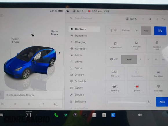 2023 Tesla Model Y Long Range with VIN 7SAYGDEE6PF947827, listed as a IAAI auction lot 41443524 with 12,381 mi miles and . Bid and sale history available at DreamBid. Image 18.