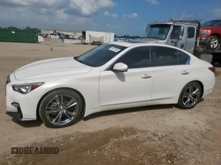 2021 Infiniti Q50 Signature Edition with VIN JN1EV7CP6MM706805, listed as a Copart auction lot 64873545 with 19,038 mi miles and Clean title. Bid and sale history available at DreamBid. Image 1.