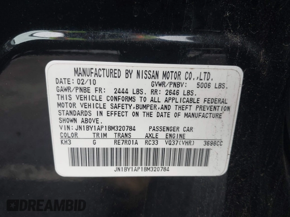2011 Infiniti M z VIN JN1BY1AP1BM320784, wystawiony jako IAAI lot #42369027 z przebiegiem 256 664 mil mil oraz . Historia ofert i sprzedaży dostępna na DreamBid. Obrazek 9.