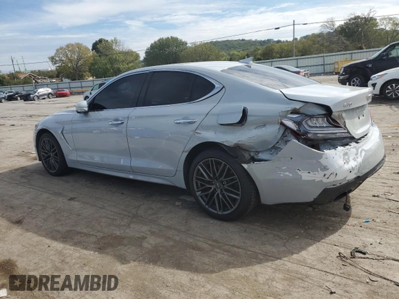 2019 Genesis G70 3.3T Advanced with VIN KMTG34LE4KU030796, listed as a Copart auction lot 71673144 with 100,932 mi miles and Salvage Title. Bid and sale history available at carsss.com. Image 2.