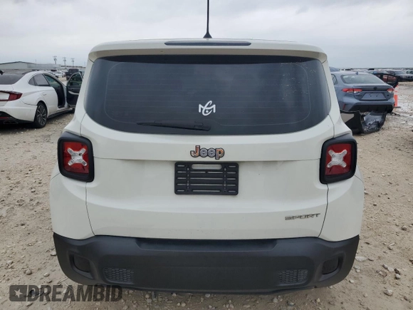 2017 Jeep Renegade Sport with VIN ZACCJAAB4HPF44975, listed as a Copart auction lot 55513715 with 92,913 mi miles and Salvage Title. Bid and sale history available at DreamBid. Image 6.