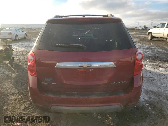 2012 Chevrolet Equinox LTZ with VIN 2GNFLGEK5C6242418, listed as a Copart auction lot 89406645 with 0 mi miles and Salvage Title. Bid and sale history available at carsss.com. Image 6.