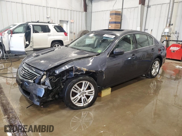 2012 Infiniti G25 Sedan x with VIN JN1DV6AR2CM730754, listed as a Copart auction lot 47788085 with 0 mi miles and Salvage Title. Bid and sale history available at carsss.com. Image 1.
