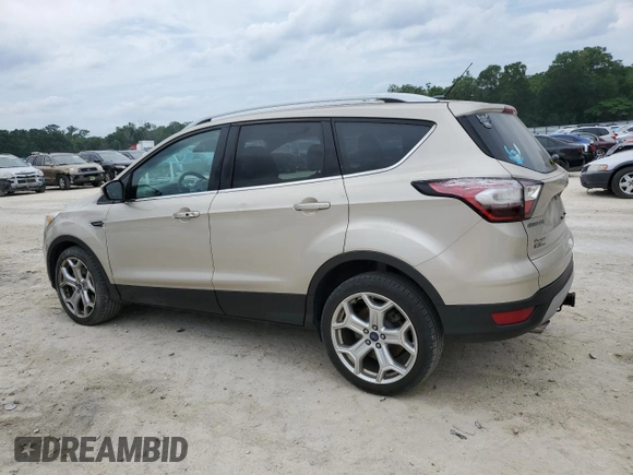 2017 Ford Escape Titanium with VIN 1FMCU0J95HUB96659, listed as a Copart auction lot 54053775 with 69,744 mi miles and Salvage Title. Bid and sale history available at DreamBid. Image 2.