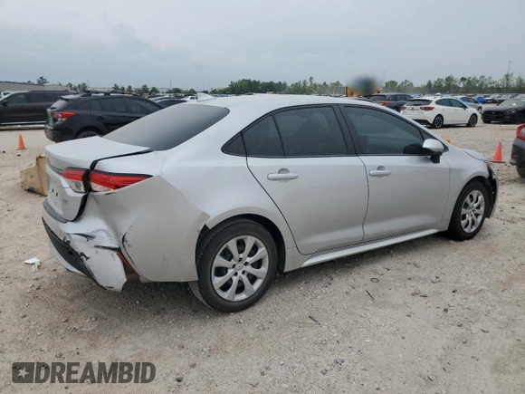 2021 Toyota Corolla LE with VIN 5YFEPMAE0MP162841, listed as a Copart auction lot 50731085 with 79,004 mi miles and Salvage Title. Bid and sale history available at DreamBid. Image 3.