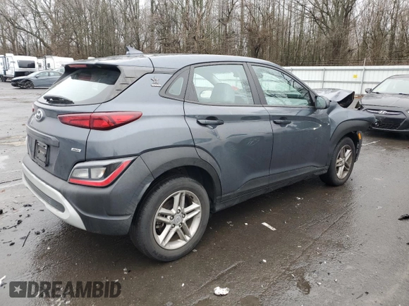 2022 Hyundai Kona SE with VIN KM8K2CAB4NU762134, listed as a Copart auction lot 43938845 with 45,684 mi miles and Salvage Title. Bid and sale history available at carsss.com. Image 3.
