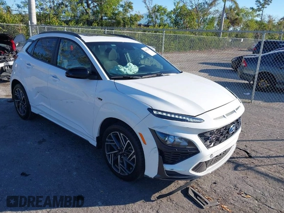 2023 Hyundai Kona N Line with VIN KM8K33A32PU049810, listed as a IAAI auction lot 40997336 with 13,130 mi miles. Bid and sale history available at carsss.com. Image 1.