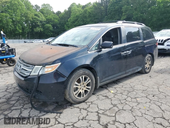 2012 Honda Odyssey EX-L with VIN 5FNRL5H63CB025470, listed as a Copart auction lot 55162605 with 189,826 mi miles and Clean Title. Bid and sale history available at carsss.com. Image 1.